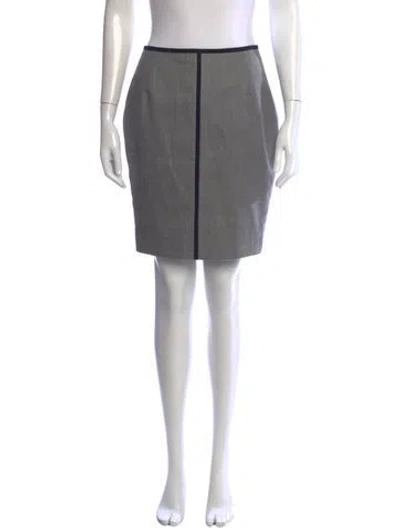 Pre-owned Escada Wool Knee-length Skirt In Grey