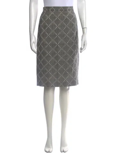 Pre-owned Escada Wool Knee-length Skirt In Grey