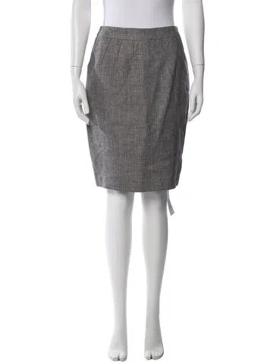 Pre-owned Escada Wool Knee-length Skirt In Grey