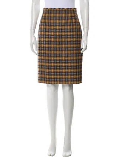 Pre-owned Escada Wool Knee-length Skirt In Multi