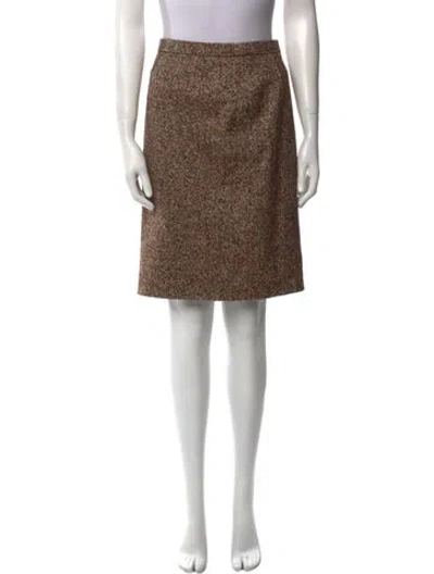 Pre-owned Escada Wool Knee-length Skirt In Neutral