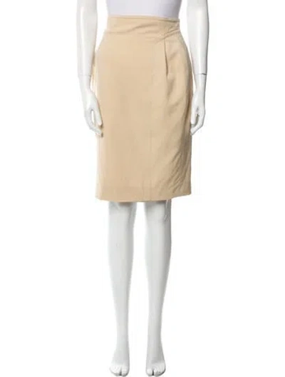 Pre-owned Escada Wool Knee-length Skirt In Neutral