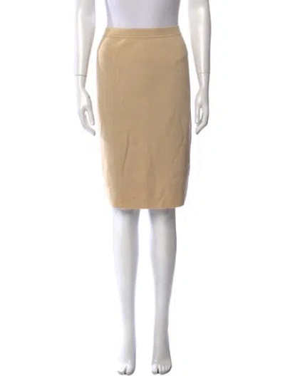 Pre-owned Escada Wool Knee-length Skirt In Neutral
