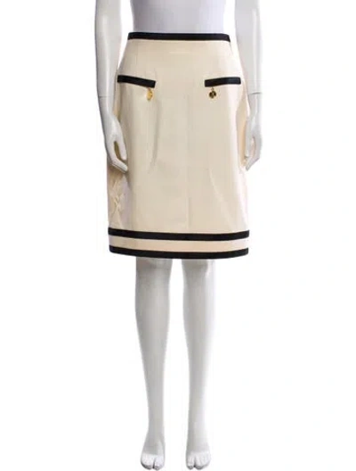 Pre-owned Escada Wool Knee-length Skirt In Neutral