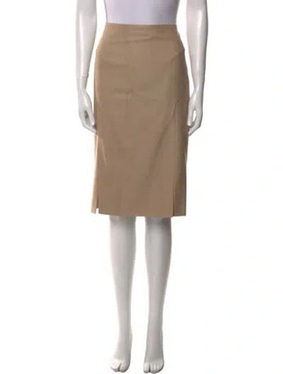 Pre-owned Escada Wool Knee-length Skirt In Neutral