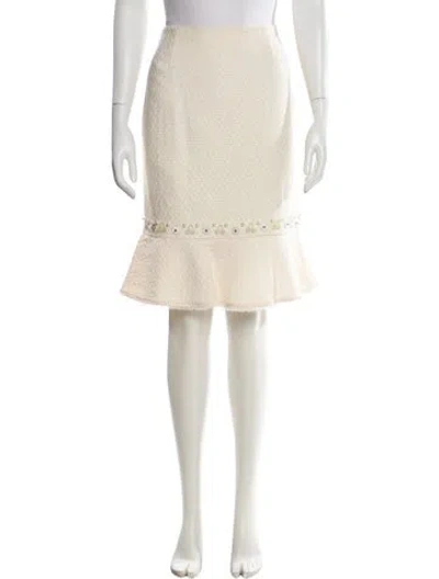 Pre-owned Escada Wool Knee-length Skirt In Neutral