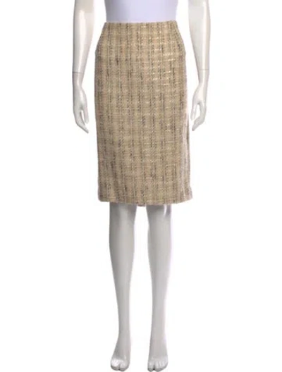 Pre-owned Escada Wool Knee-length Skirt In Neutral