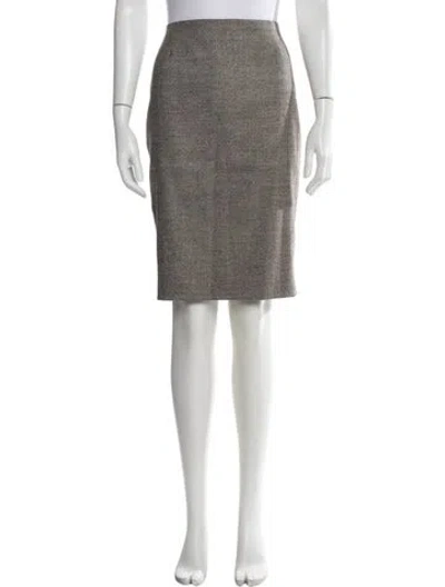 Pre-owned Escada Wool Knee-length Skirt In Neutrals