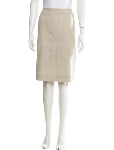Pre-owned Escada Wool Knee-length Skirt In Neutrals