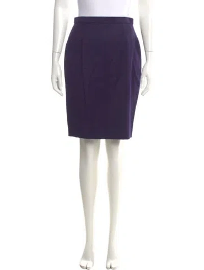 Pre-owned Escada Wool Knee-length Skirt In Purple