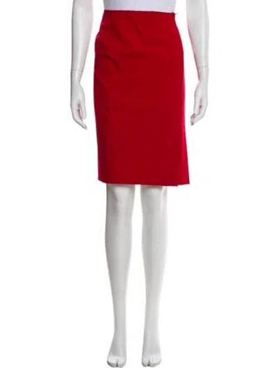 Pre-owned Escada Wool Knee-length Skirt In Red