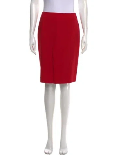 Pre-owned Escada Wool Knee-length Skirt In Red