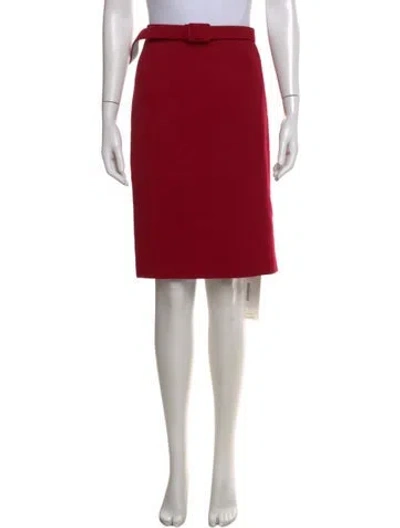 Pre-owned Escada Wool Knee-length Skirt In Red
