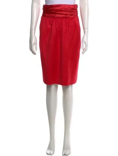 Pre-owned Escada Wool Knee-length Skirt In Red