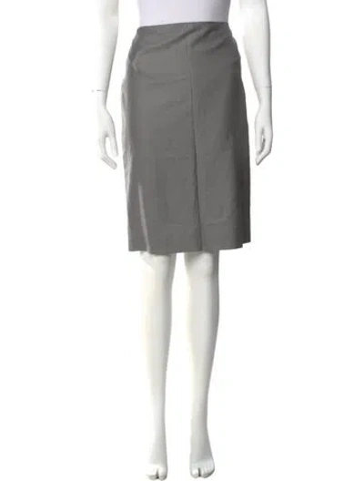 Pre-owned Escada Wool Knee-length Skirt W/ Tags In Gray
