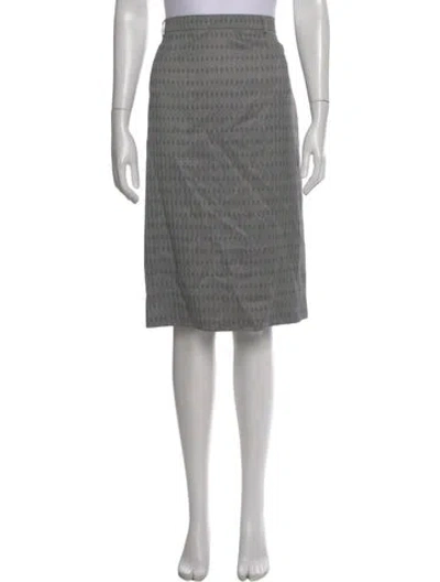 Pre-owned Escada Wool Knee-length Skirt W/ Tags In Gray