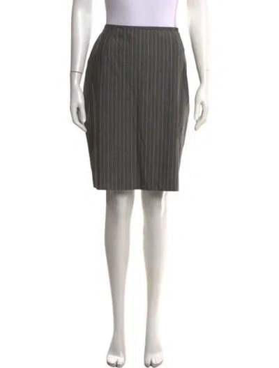 Pre-owned Escada Wool Knee-length Skirt W/ Tags In Grey