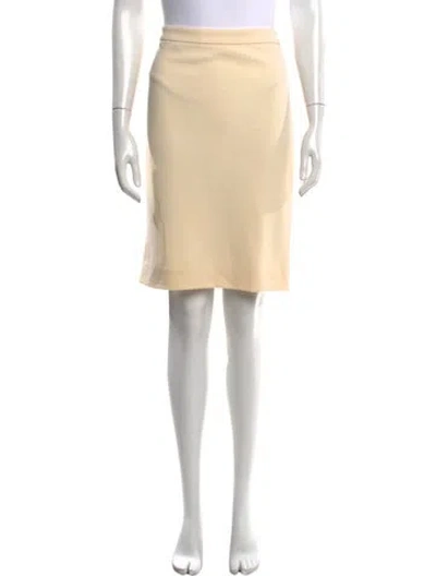 Pre-owned Escada Wool Knee-length Skirt In Yellow