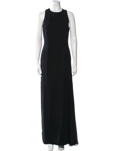 Pre-owned Escada Wool Long Dress In Black