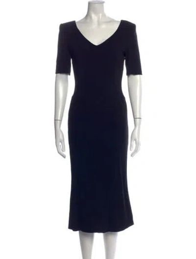 Pre-owned Escada Wool Long Dress In Black
