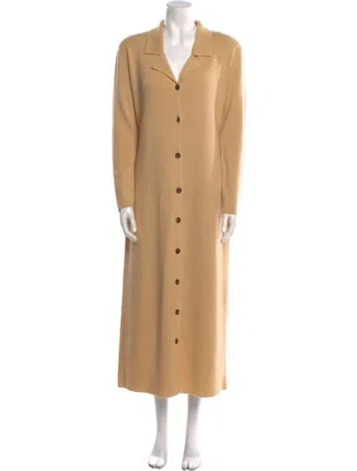Pre-owned Escada Wool Long Dress In Neutral
