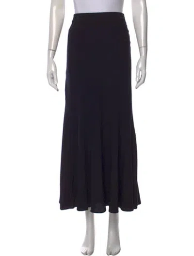 Pre-owned Escada Wool Long Skirt In Black