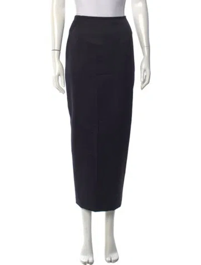 Pre-owned Escada Wool Long Skirt In Blue