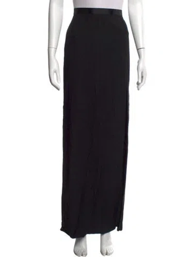 Pre-owned Escada Wool Long Skirt W/ Tags In Black/metallic