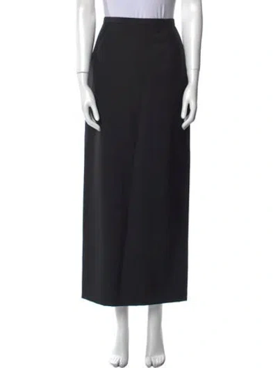 Pre-owned Escada Wool Midi Length Skirt In Black
