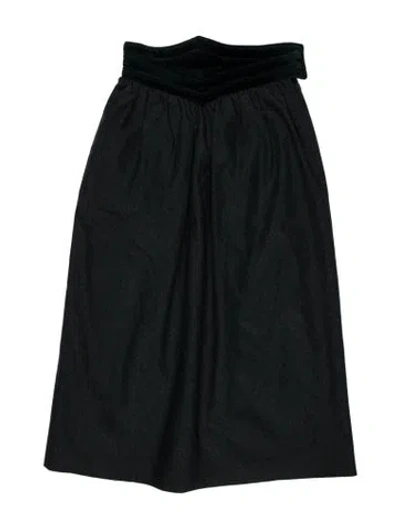 Pre-owned Escada Wool Midi Length Skirt In Black