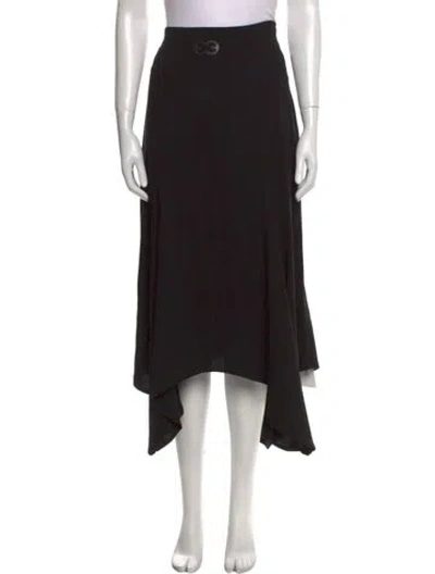 Pre-owned Escada Wool Midi Length Skirt In Black