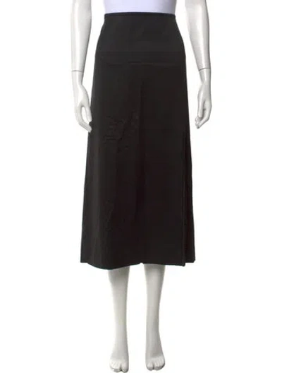 Pre-owned Escada Wool Midi Length Skirt In Black