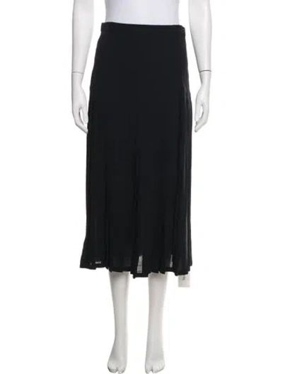 Pre-owned Escada Wool Midi Length Skirt In Black