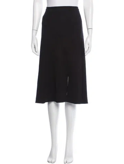 Pre-owned Escada Wool Midi Length Skirt In Black