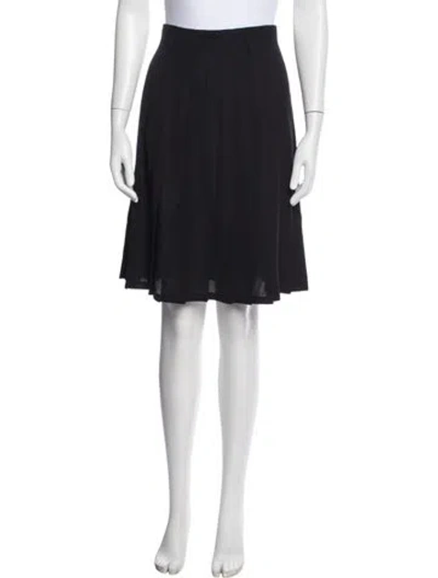 Pre-owned Escada Wool Midi Length Skirt In Black