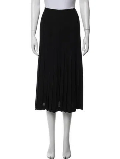 Pre-owned Escada Wool Midi Length Skirt In Black/blue