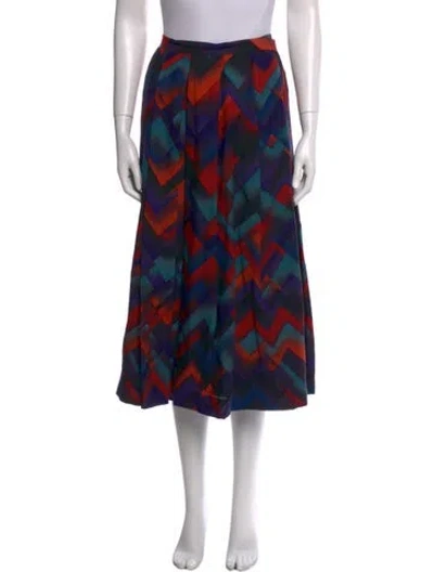 Pre-owned Escada Wool Midi Length Skirt In Blue