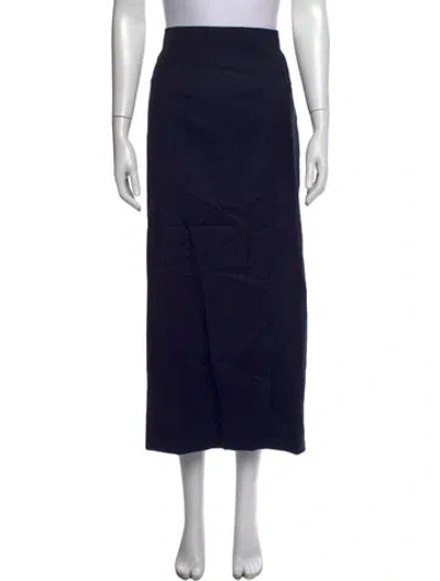 Pre-owned Escada Wool Midi Length Skirt In Blue