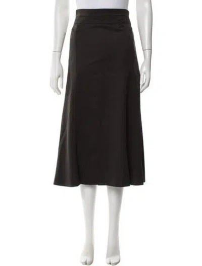 Pre-owned Escada Wool Midi Length Skirt In Brown