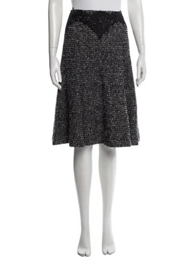 Pre-owned Escada Wool Midi Length Skirt In Grey
