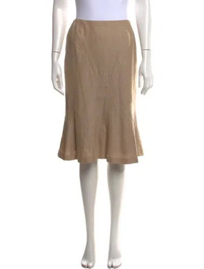 Pre-owned Escada Wool Midi Length Skirt In Neutrals