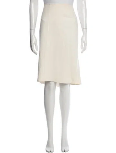 Pre-owned Escada Wool Midi Length Skirt In Neutrals
