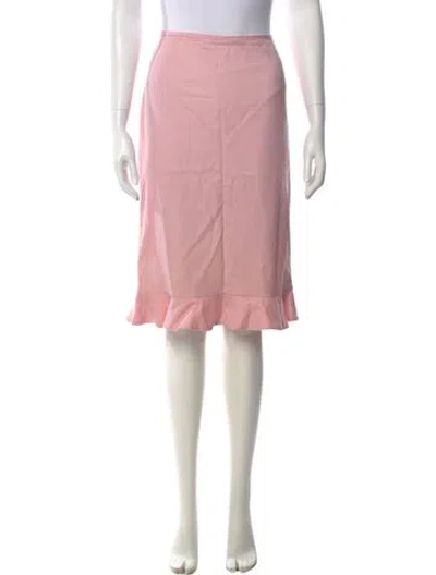 Pre-owned Escada Wool Midi Length Skirt In Pink