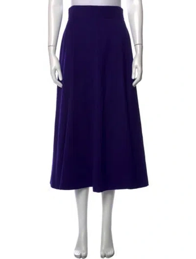 Pre-owned Escada Wool Midi Length Skirt In Purple