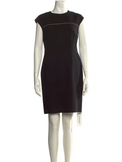 Pre-owned Escada Wool Mini Dress In Black