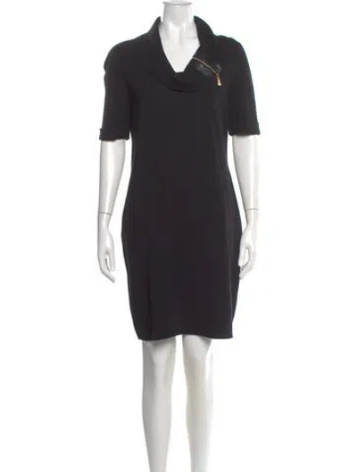 Pre-owned Escada Wool Mini Dress In Black