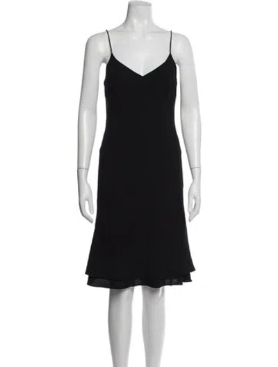 Pre-owned Escada Wool Mini Dress In Black