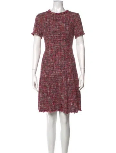 Pre-owned Escada Wool Mini Dress In Pink