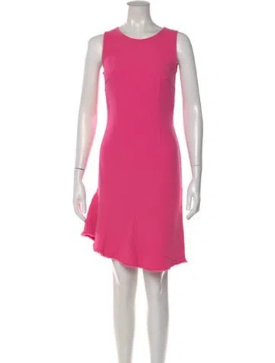 Pre-owned Escada Wool Mini Dress In Pink