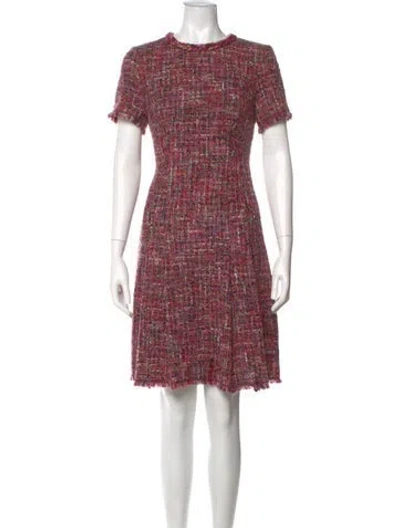 Pre-owned Escada Wool Mini Dress In Pink